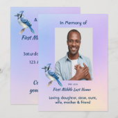 Celebration of Life Service Bluejay Kaart (Voorkant / Achterkant)