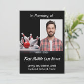 Celebration of Life Service  Bowling Bowler Kaart (Staand voorkant)