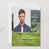 Celebration of Life Service Cattle Farm Landscape Kaart (Voorkant)