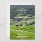 Celebration of Life Service Cattle Farm Landscape Kaart (Achterkant)