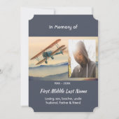 Celebration of Life Service Clouds Biplane Sky Kaart (Voorkant)