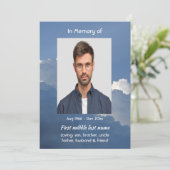 Celebration of Life Service Clouds Sky Heavenly Kaart (Staand voorkant)