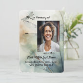 Celebration of Life Service Custom Dragonfly Kaart (Staand voorkant)