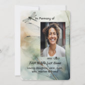 Celebration of Life Service Custom Dragonfly Kaart (Voorkant)