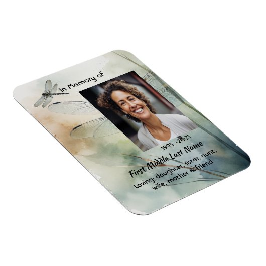 Celebration of Life Service Custom Dragonfly Magneet (Rechterzijde)