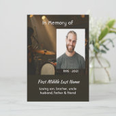 Celebration of Life Service  Drummer Drums Band  Kaart (Staand voorkant)