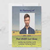 Celebration of Life Service  Farm Crop Prairie Save The Date (Voorkant)