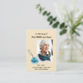 Celebration of Life Service Feather Pen  Visitekaartje (Staand voorkant)