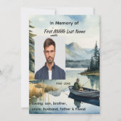 Celebration of Life Service  Fishing Lake in Boat Kaart (Voorkant)