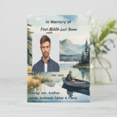 Celebration of Life Service  Fishing Lake in Boat Kaart (Staand voorkant)