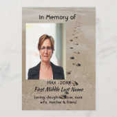 Celebration of Life Service Footprints in Sand Kaart (Voorkant)