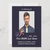 Celebration of Life Service  Hockey Player Sport Save The Date (Voorkant)