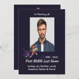 Celebration of Life Service  Hockey Player Sport Save The Date