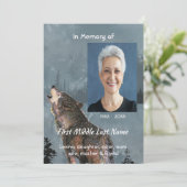 Celebration of Life Service Howling Wolf Art Kaart (Staand voorkant)