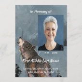 Celebration of Life Service Howling Wolf Art Kaart (Voorkant)