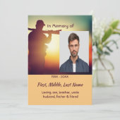 Celebration of Life Service Hunter Stag Deer Kaart (Staand voorkant)