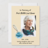 Celebration of Life Service Invite Feather Pen art Kaart (Voorkant)