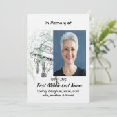 Celebration of Life Service Invite Piano Musician Kaart (Staand voorkant)