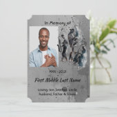 Celebration of Life Service Jazz Band Kaart (Staand voorkant)