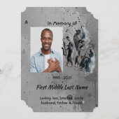 Celebration of Life Service Jazz Band Kaart (Voorkant / Achterkant)