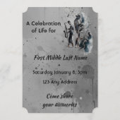 Celebration of Life Service Jazz Band Music Kaart (Achterkant)