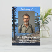 Celebration of Life Service Lake Forest Trees Kaart (Staand voorkant)