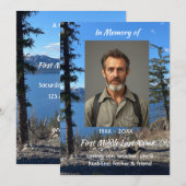 Celebration of Life Service Lake Forest Trees Kaart (Voorkant / Achterkant)