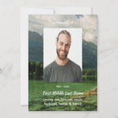 Celebration of Life Service Mountain Lake Scenery Kaart (Voorkant)