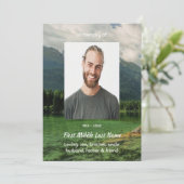 Celebration of Life Service Mountain Lake Scenery Kaart (Staand voorkant)