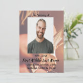 Celebration of Life Service  Musician Piano Guitar Kaart (Staand voorkant)
