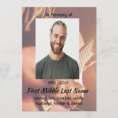 Celebration of Life Service  Musician Piano Guitar Kaart (Voorkant)