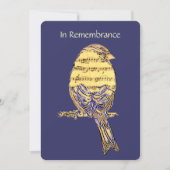 Celebration of Life Service Nodig Muziek Song Bird Kaart (Voorkant)