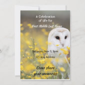 Celebration of Life Service Photo Barn Owl Bird  Kaart (Achterkant)