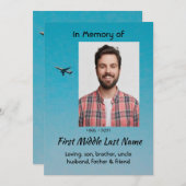 Celebration of Life Service Pilot Airplane Flying Kaart (Voorkant / Achterkant)