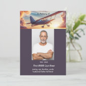 Celebration of Life Service Pilot Flying Sunset Kaart (Staand voorkant)