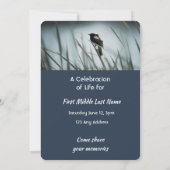 Celebration of Life Service Red-wing Blackbird Kaart (Achterkant)