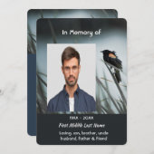 Celebration of Life Service Red-wing Blackbird Kaart (Voorkant / Achterkant)