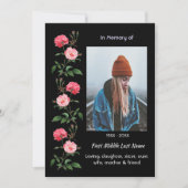 Celebration of Life Service Roses Garden Flowers Kaart (Voorkant)