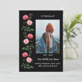 Celebration of Life Service Roses Garden Flowers Kaart (Staand voorkant)