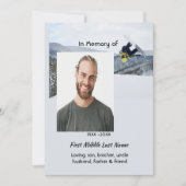 Celebration of Life Service Snowboarding Winter Kaart (Voorkant)