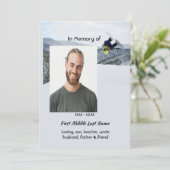 Celebration of Life Service Snowboarding Winter Kaart (Staand voorkant)