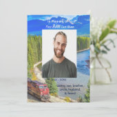 Celebration of Life Service Train Rail Railway Kaart (Staand voorkant)