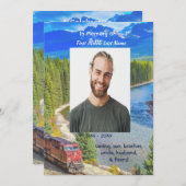 Celebration of Life Service Train Rail Railway Kaart (Voorkant / Achterkant)