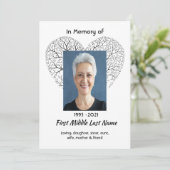 Celebration of Life Service Tree Life Heart Love Kaart (Staand voorkant)