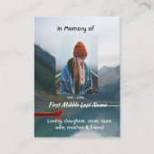 Celebration of Life Service Wilderness Lake Canoe Visitekaartje (Voorkant)