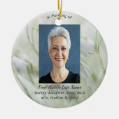 Celebration of Life Snowdrop Flowers Keramisch Ornament (Voorkant)