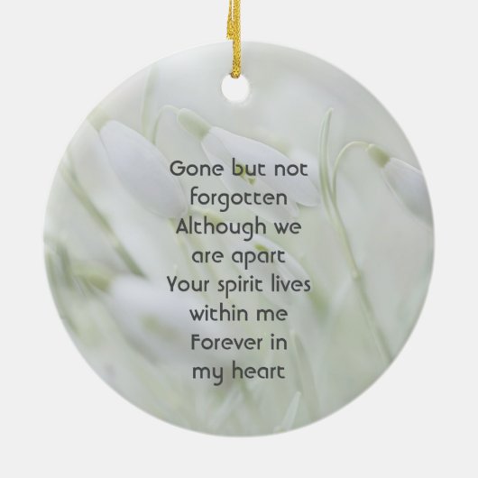  Celebration of Life Snowdrop Flowers Keramisch Ornament (Achterkant)