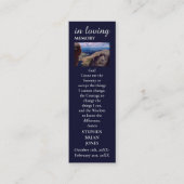 Celebration of Life Sympathie Foto Gebed Kaart Contactkaartje (Voorkant)