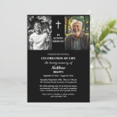Celebration Of Life Then And Now 2 Photos Funeral Kaart (Staand voorkant)