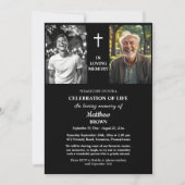 Celebration Of Life Then And Now 3 Photos Funeral Kaart (Voorkant)